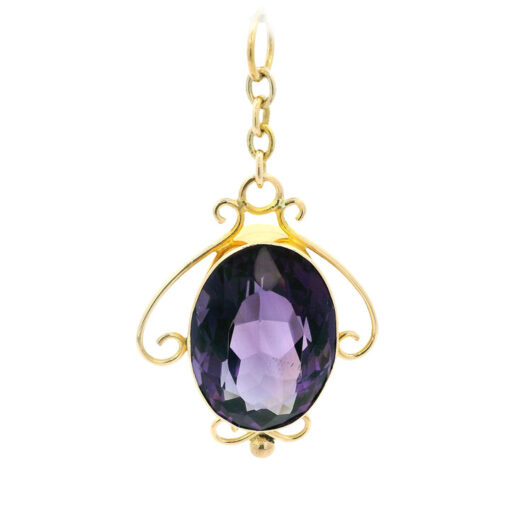 Gold Amethyst Pendant pre 1932