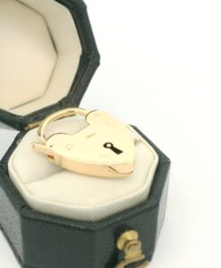 Vintage Georg Jenson 9ct Gold Heart Padlock dated 1961