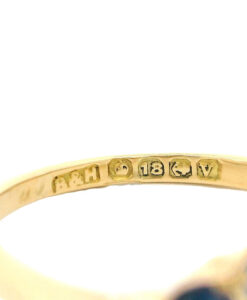 18ct Gold Diamond and Sapphire Cluster Ring