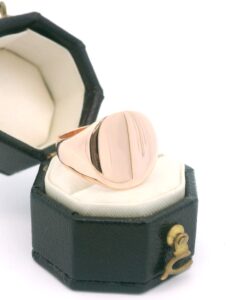 Antique 9ct Rose Gold Oval Signet Ring