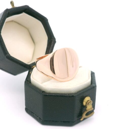 Antique 9ct Rose Gold Oval Signet Ring