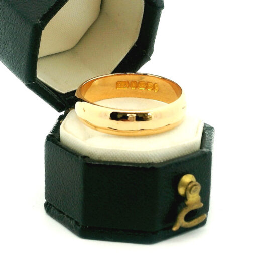 Vintage 22ct Gold Wedding Band Ring Size P dated 1952