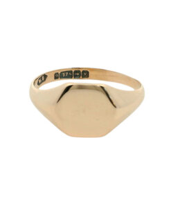 Antique 9ct Rose Gold Hexagonal Signet Ring