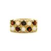 Vintage 9ct Gold Opal & Garnet Cluster Ring