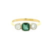 Antique 18ct Gold Diamond and Emerald Ring