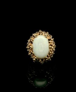 Vintage 9ct Gold Opal Statement Ring – London 1971