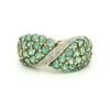 9ct Gold Alexanderite and Diamond Cluster Ring