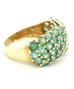 9ct Gold Alexanderite and Diamond Cluster Ring