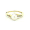 9ct Gold Pearl and Diamond Ring