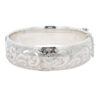 Vintage Sterling Silver Half Engraved Bangle