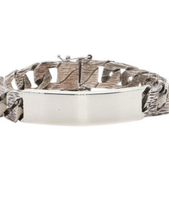 Vintage Sterling Silver Gents ID Curb Bracelet
