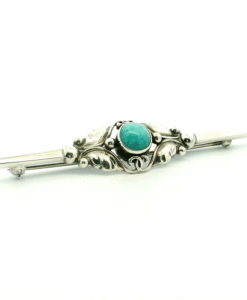 Georg Jensen Sterling Silver Turquoise Brooch #224B