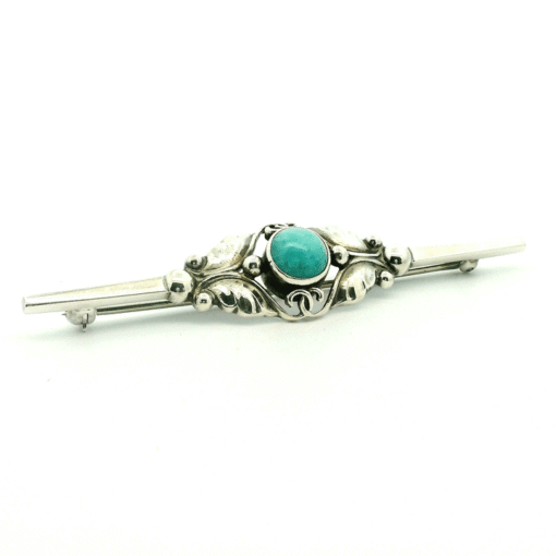 Georg Jensen Sterling Silver Turquoise Brooch #224B