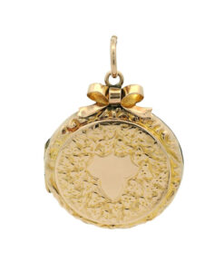 9ct Rose Gold Back and Front Round Locket