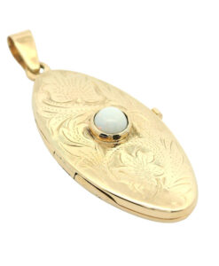 Vintage 9ct Gold Opal Locket