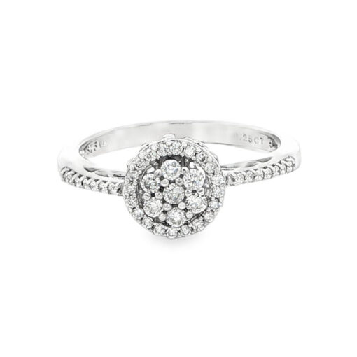 Enchanted Disney 9ct White Gold Diamond Cinderella Engagement Ring