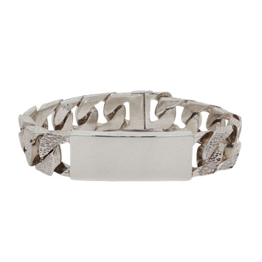 Sterling Silver Gents ID Curb Bracelet
