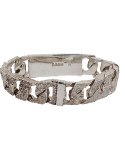 Sterling Silver Gents ID Curb Bracelet