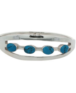 Mexican Sterling Silver Turquoise Bangle