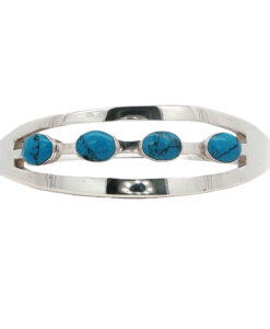 Mexican Sterling Silver Turquoise Bangle