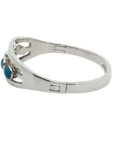 Mexican Sterling Silver Turquoise Bangle