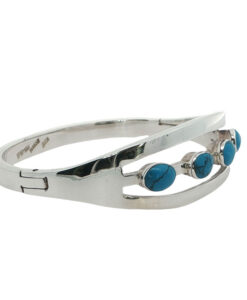 Mexican Sterling Silver Turquoise Bangle