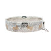 Vintage Sterling Silver and Gold Thistle Bangle