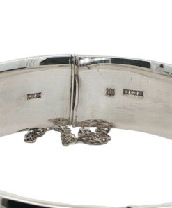Vintage Sterling Silver and Gold Thistle Bangle