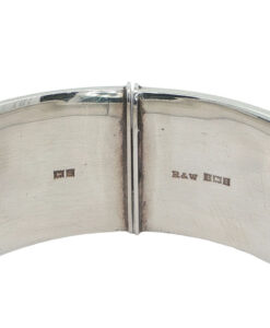 hallmark of Vintage Sterling Silver Engraved Bangle