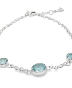 Sterling Silver Blue Topaz Bracelet