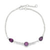 Sterling Silver Amethyst Bracelet