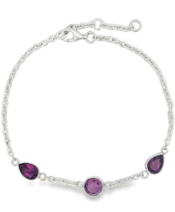 Sterling Silver Amethyst Bracelet