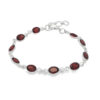 Sterling Silver Garnet Bracelet