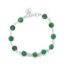Sterling Silver Green Agate Bracelet