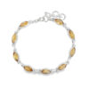 Sterling Silver Marquise Citrine Bracelet