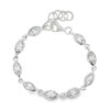 Sterling Silver Marquise Cubic Zirconia Bracelet