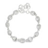 Sterling Silver Oval Cubic Zirconia Bracelet