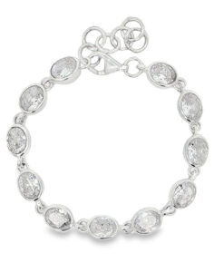 Sterling Silver Oval Cubic Zirconia Bracelet
