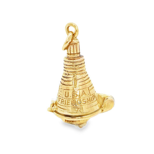 Vintage 9ct Gold USA Friendship 7 Space Capsule Charm dated 1964