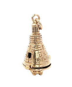 Vintage 9ct Gold USA Friendship 7 Space Capsule Charm dated 1964