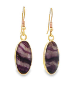 Gold Blue John Drop Earrings