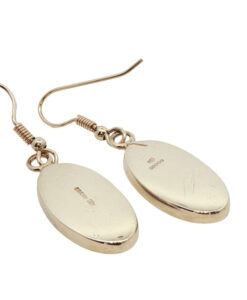 9ct Yellow Gold Blue John Drop Earrings