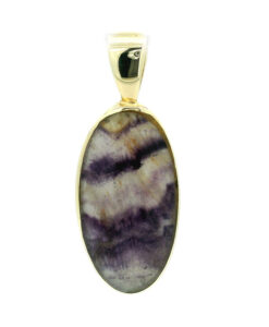 9ct Yellow Gold Blue John Pendant – Sheffield 2007