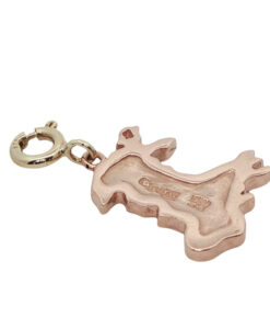 Clogau Welsh Gold 9ct Yellow & Rose Gold Map Charm.