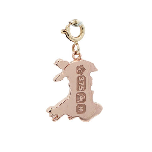 Clogau Welsh Gold 9ct Yellow & Rose Gold Map Charm.