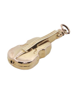 Vintage 9ct Gold Violin Pendant by Georg Jensen dated 1972