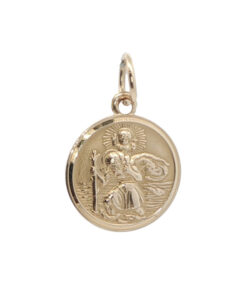 Vintage 9ct Gold St Christopher by Georg Jensen 13mm dated 1985