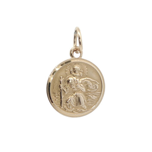 Vintage 9ct Gold St Christopher by Georg Jensen 13mm dated 1985