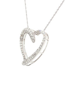 9ct white gold Diamond Heart Pendant