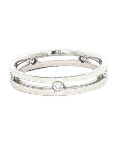 Platinum and Diamond Wedding Band Ring